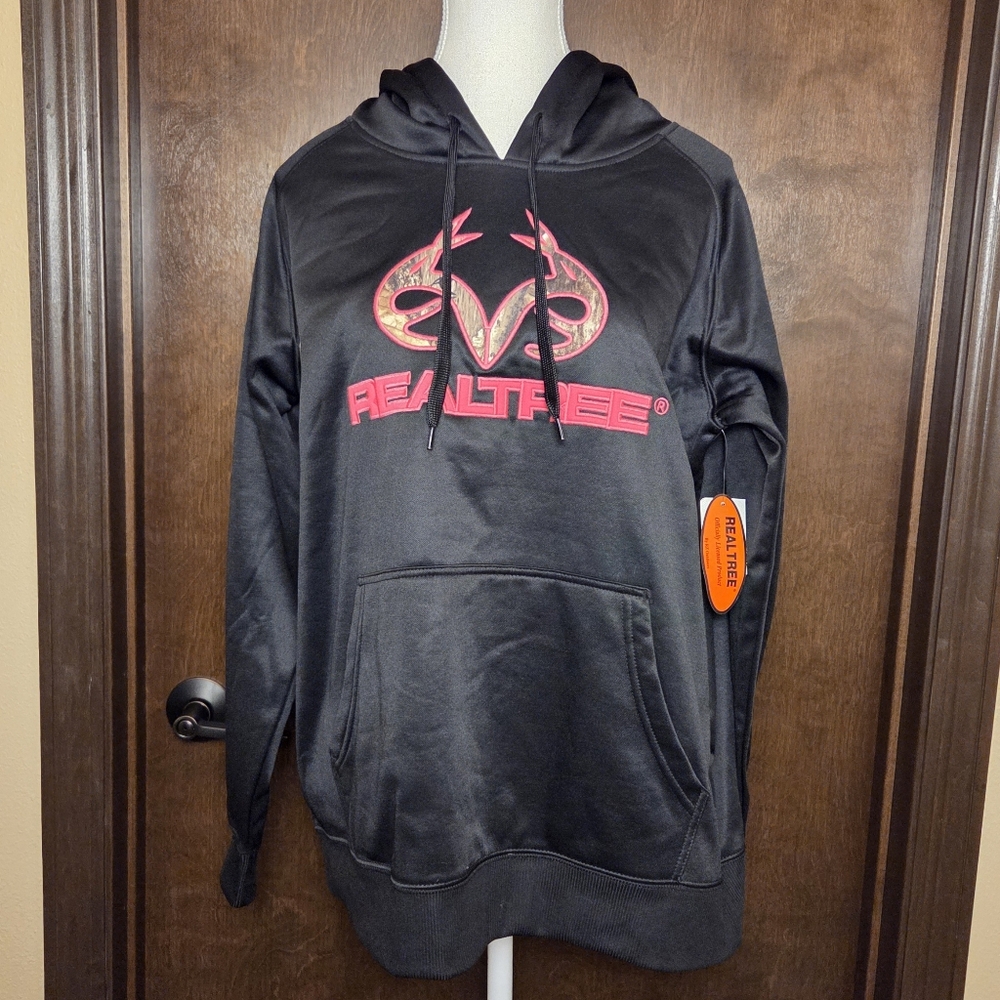 Realtree Black & Pink Hooded Sweatshirt NWT